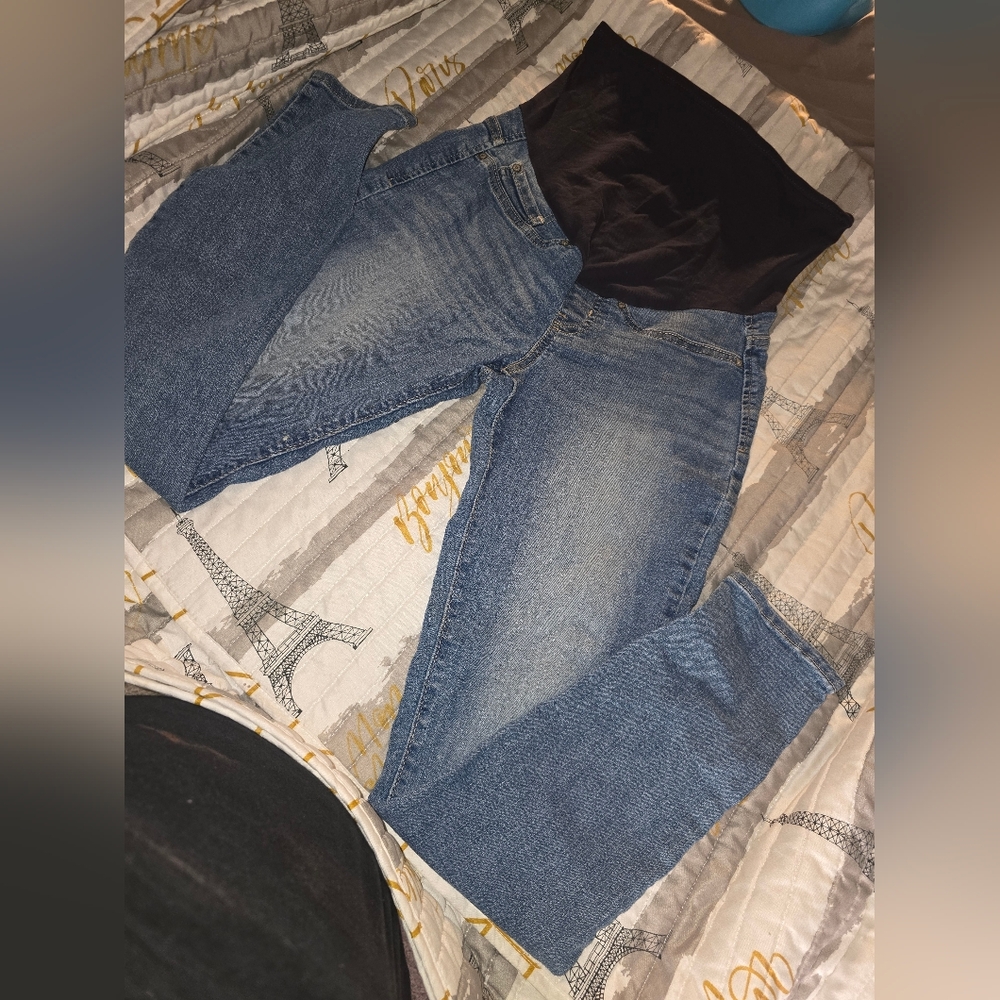 Signature by Levi Strauss Blue Maternity Jeggings